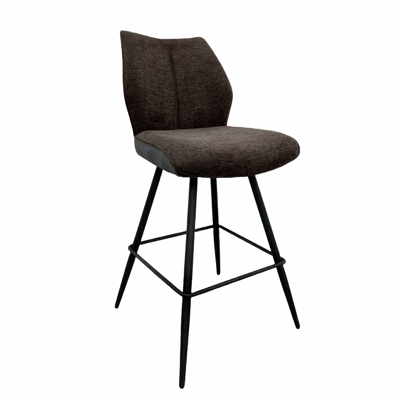 Stella 2S, frame black matt, rotatable, cover brown